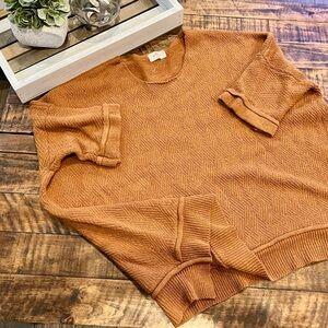 R2 Women's Crew Neck Sweater - Rust Orange